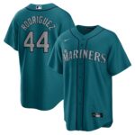 Men's Seattle Mariners Julio Rodriguez  Aqua Official Replica Player Jersey