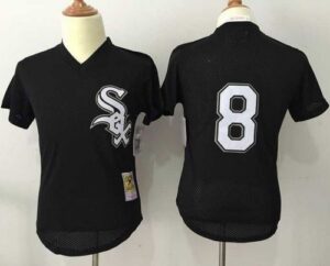 Mitchell And Ness 1993 Chicago White sox #8 Bo Jackson Black Throwback Stitched Jersey