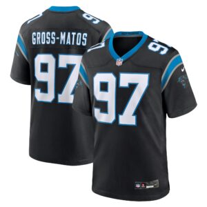 Yetur Gross-Matos Carolina Panthers  Team Game Jersey - Black
