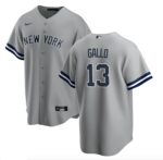 Men's New York Yankees #13 Joey Gallo  Gray Road Cool Base Jersey