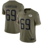 David Bakhtiari Green Bay Packers  2022 Salute To Service Limited Jersey - Olive