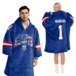 Adult MN 1 New York G Football Unisex Blanket Hoodie