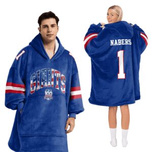 Adult MN 1 New York G Football Unisex Blanket Hoodie