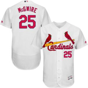 St. Louis Cardinals #25 Mark McGwire White Flexbase Collection Stitched Jersey