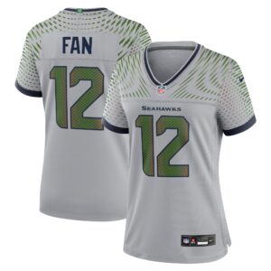12s Seattle Seahawks #12 Women's 2025 Rivalries Collection Game Jersey - Wolf Gray