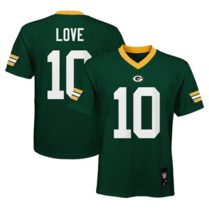 Love Green Bay Packers Youth Replica Player Jersey - Green