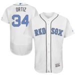 Boston Red Sox #34 David Ortiz White Flexbase Collection 2016 Father's Day Stitched Jersey