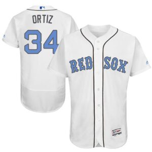 Boston Red Sox #34 David Ortiz White Flexbase Collection 2016 Father's Day Stitched Jersey
