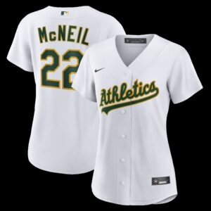Women's Athletics Jeff McNeil #22 White Home Replica Jersey