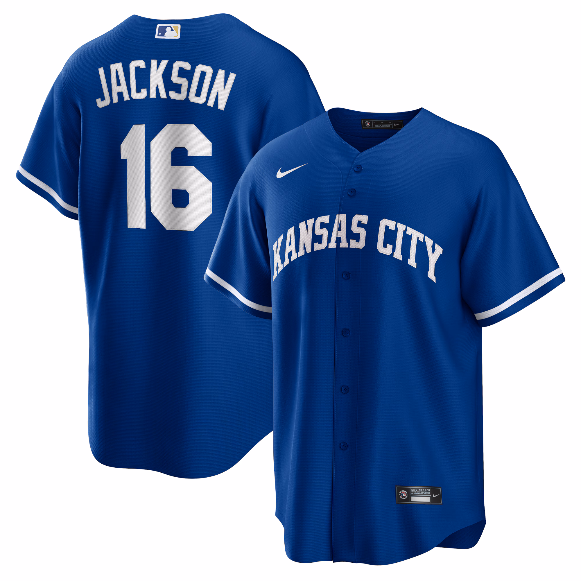 Kansas City Royals Bo Jackson #16 Rush Blue Alternate 2 Replica Jersey