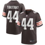 Sione Takitaki Cleveland Browns Game Jersey - Brown