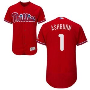 Philadelphia Phillies #1 Richie Ashburn Red Flexbase Collection Stitched Jersey
