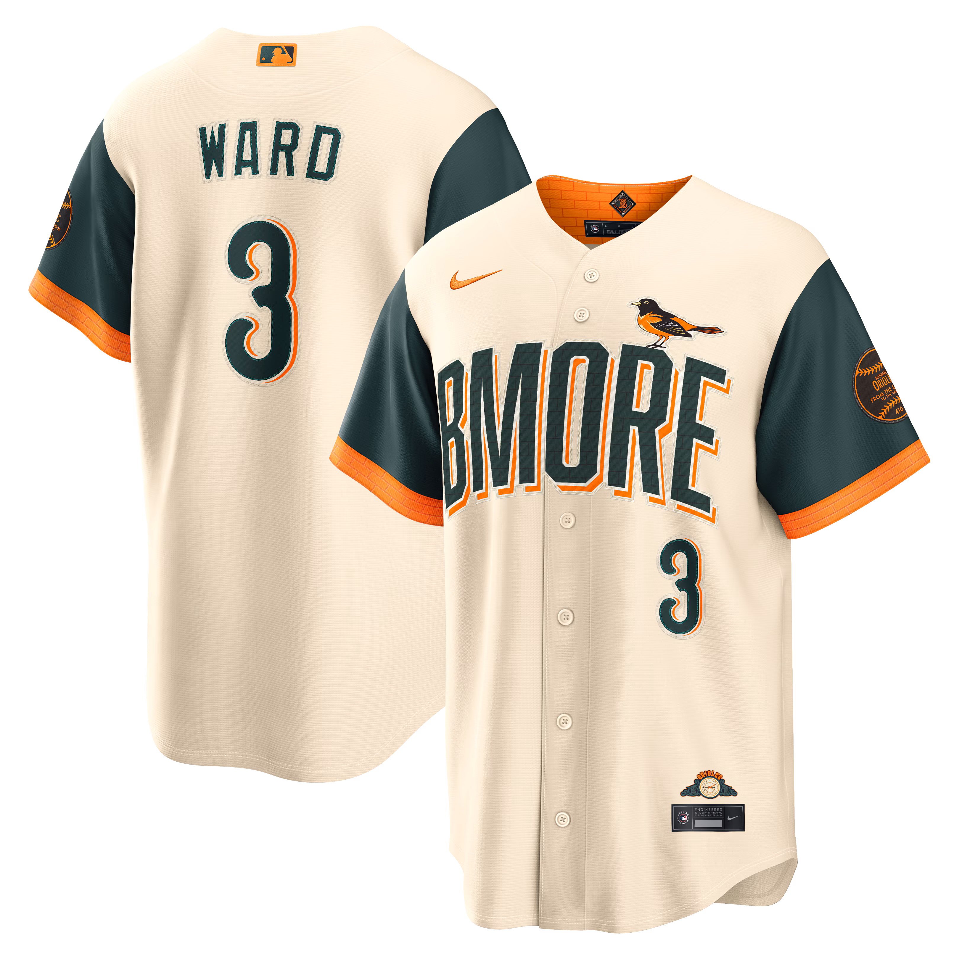 Baltimore Orioles Taylor Ward #3 Cream 2026 City Connect Stadium Jersey