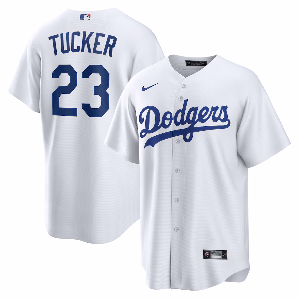 Kyle Tucker #23 Los Angeles Dodgers Home Replica Jersey - White