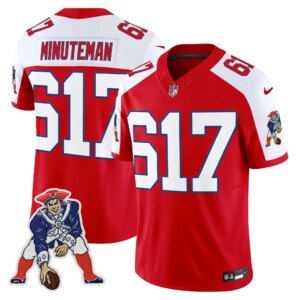 Minuteman #617 New England Patriots Throwback Vapor Limited Jersey - All Stitched