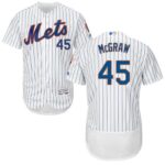New York Mets #45 Tug McGraw White(Blue Strip) Flexbase Collection Stitched Jersey