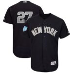 Men's New York Yankees #27 Giancarlo Stanton Majestic Navy Alternate 2019 Spring Training Flex Base Player Jersey