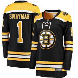 Jeremy Swayman Boston Bruins Women's 2017/18 Home Breakaway Jersey - Black