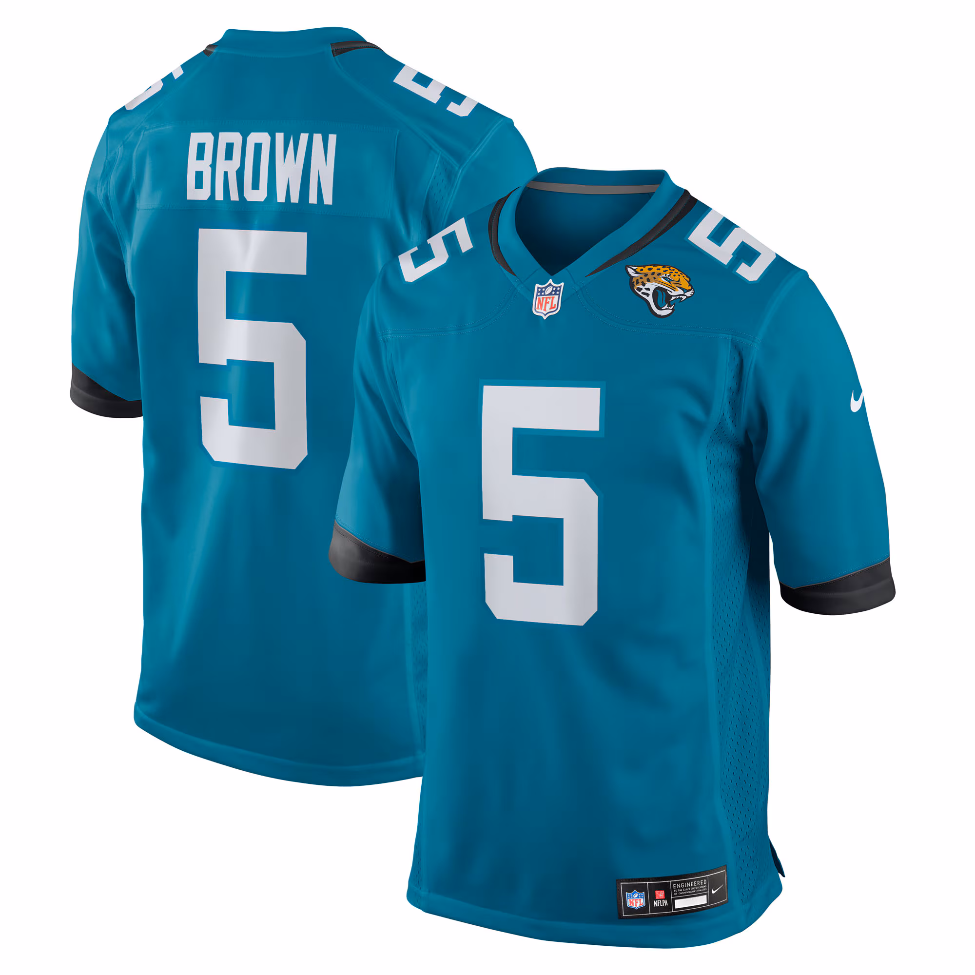 Dyami Brown #5 Jacksonville Jaguars Team Game Jersey - Teal