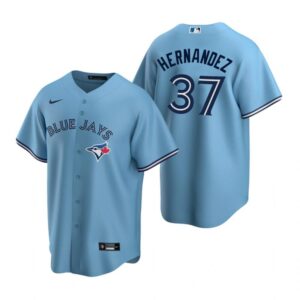 Men's Toronto Blue Jays #37 Teoscar Hernandez Powder Blue Alternate Jersey