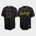 Men's Pittsburgh Pirates #13 Ke'Bryan Hayes Alternate Black Jersey