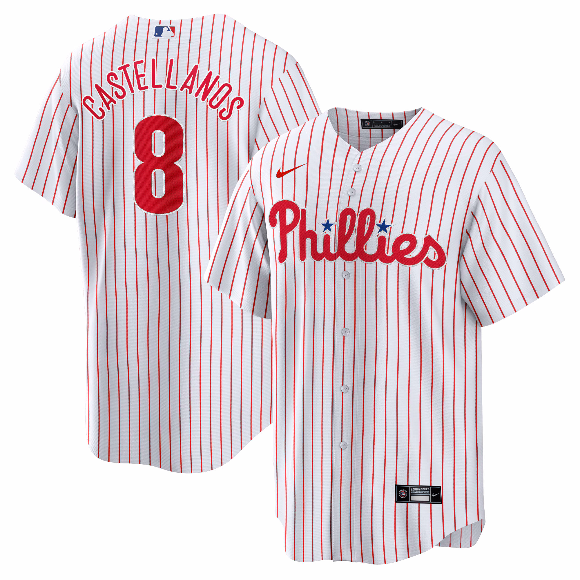 Philadelphia Phillies Nick Castellanos #8 White Replica Player Jersey