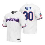 Dominican Republic Baseball Gregory Soto White 2023 World Baseball Classic Replica Jersey