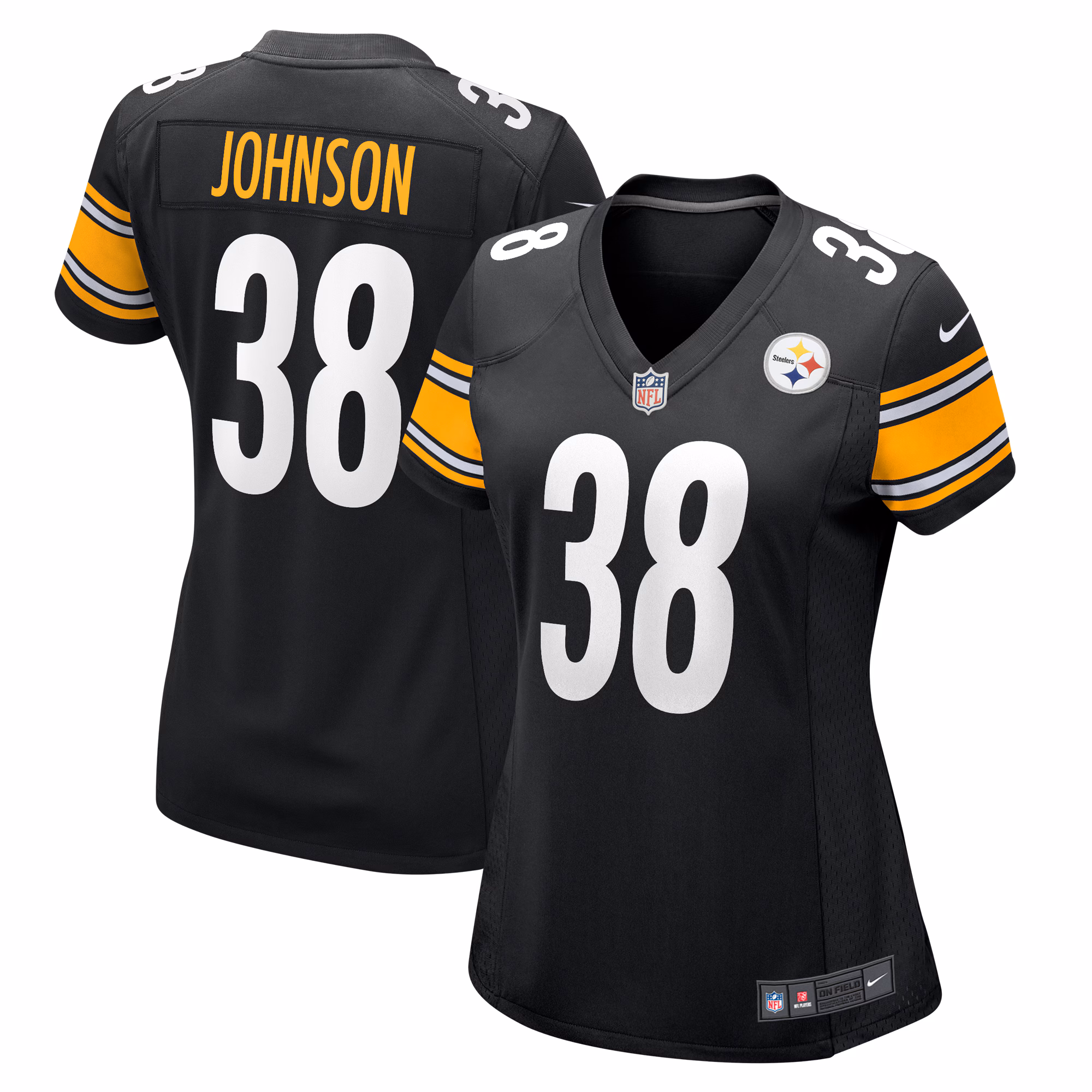 Caleb Johnson Pittsburgh Steelers Women's  Game Jersey -  Black