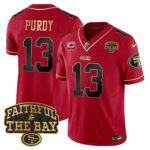 Brock Purdy # 13 San Francisco 49ers Faithful To The Bay Patch Vapor Limited Jersey V8 - All Stitched