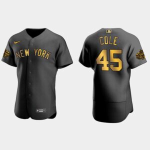 Men's New York Yankees #45 Gerrit Cole 2022 All-Star Game Flex Base Jersey - Black