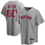 Men's  Boston Red Sox #50 Mookie Betts Gray Road 2020 Jersey