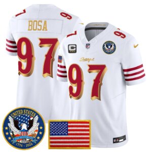 Nick Bosa #97 San Francisco 49ers United States 250th Anniversary Patch Vapor Limited Jersey - All Stitched