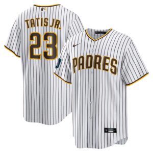 Men's San Diego Padres #23 Fernando Tatis Jr.  White 2024 World Tour Seoul Series Home Player Jersey