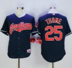Cleveland Indians #25 Jim Thome Navy Blue Cool Base Stitched Jersey