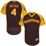 St. Louis Cardinals #4 Yadier Molina Brown Flexbase Collection 2016 All-Star National League Stitched Jersey