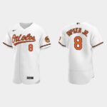 Men's Baltimore Orioles #8 Cal Ripken Jr. White Home Flex Base Jersey