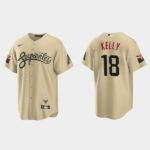 Men's Arizona Diamondbacks #18 Carson Kelly 2021 City Connect Gold Jersey