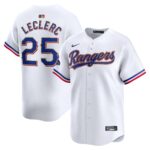 Men's Texas Rangers #25 Jose Leclerc  White 2024 Gold Collection Limited Player Jersey