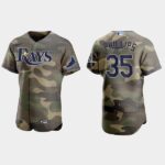 Brett Phillips Tampa Bay Rays 2021 National Armed Forces Day Jersey - Camo