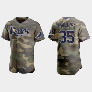 Brett Phillips Tampa Bay Rays 2021 National Armed Forces Day Jersey - Camo