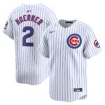 Men's Chicago Cubs #2 Nico Hoerner  White Home Limited Player Jersey