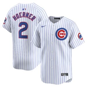 Men's Chicago Cubs #2 Nico Hoerner  White Home Limited Player Jersey