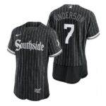 Men's  Chicago White Sox #7 Tim Anderson Black 2021 City Connect Player Jersey
