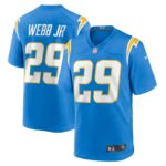 Mark Webb Jr. Los Angeles Chargers  Game Jersey - Powder Blue