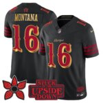 Joe Montana #16 San Francisco 49ers Rivalries x Stranger Things Vapor Limited Jersey - All Stitched