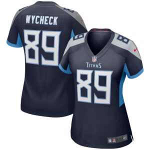 Frank Wycheck Tennessee Titans Women's Game Retired Player Jersey - Navy