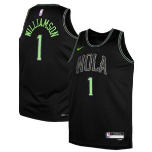 Youth New Orleans Pelicans Zion Williamson  Black 2023/24 Swingman Replica Jersey - City Edition