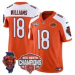 Caleb Williams #18 Chicago Bears CHI 2025 NFC North Champions Patch Jersey V2 - All Stitched