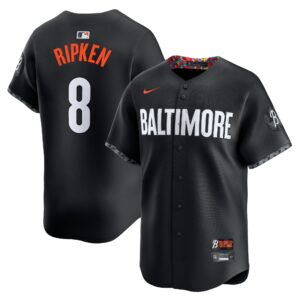 Baltimore Orioles Cal Ripken Jr. #8 Black City Connect Limited Player Jersey