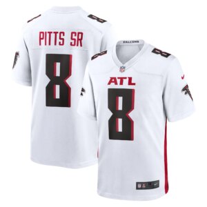 Atlanta Falcons Kyle Pitts Sr. #8 White White Game Jersey